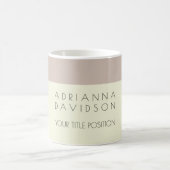 Beige Farbe Weiß Trendfarben Minimalistisch Kaffeetasse (Mittel)