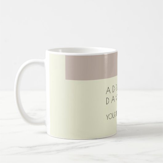 Beige Farbe Weiß Trendfarben Minimalistisch Kaffeetasse (Links)