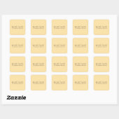Beige-Farbton Professionelle einzigartige Handschr Quadratischer Aufkleber (Blatt)