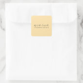 Beige-Farbton Professionelle einzigartige Handschr Quadratischer Aufkleber (Tasche)