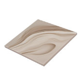 Beige Faux-Relief-Abstraktkunst Fliese (Seite)