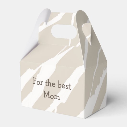 Beige Favor Box Beste Mutter Geschenkschachtel (Vorderseite)