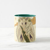 Beige Fee Moth, Mystische Grafik Tasse (Zentrum)