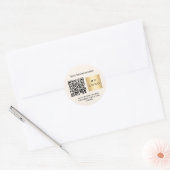 Beige Firmenbezeichnung qr Code Runder Aufkleber (Umschlag)