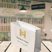 Beige Firmenlogo Große Geschenktüte
