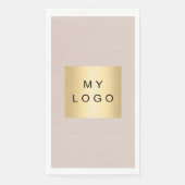 Beige Firmenlogo Serviette (Vorderseite)