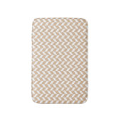Beige Fischgrätmuster-Badmatte Badematte (Vorderseite Vertikal)