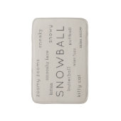 Beige Flat Soft Cat Bed Mat Pet Name + Nickname Badematte (Vorderseite Vertikal)