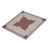 Beige Fliesen mit gefliesten Blume und grauem Rahm (Seite)