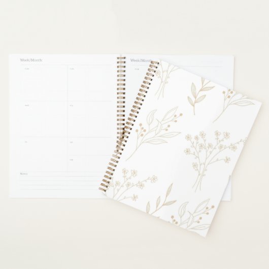 Beige Floral Boho Wedding Planer (Anzeige)