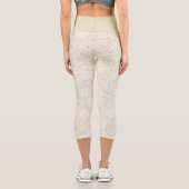 Beige Floral Capri Leggings (Rückseite)