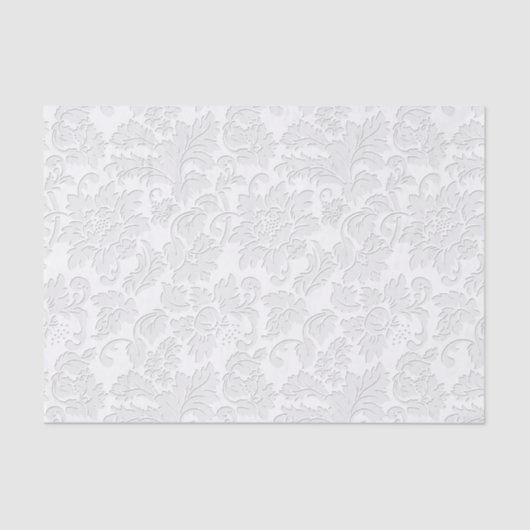 Beige Floral Damask Seidenpapier (Vorderseite)