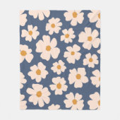 Beige Floral Fleecedecke (Vorderseite)