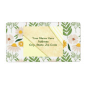 Beige Floral Monogram Labels (Vorne)