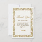 Beige Floral Surprise Retirement Party 2025 Dankeskarte (Vorderseite)