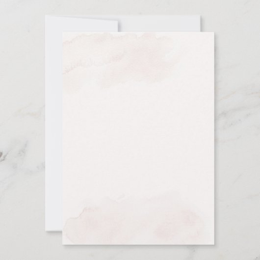 Beige Floral Wedding Einladung auf Spanisch (Rückseite)