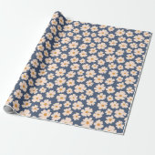 Beige Floral Wrapping Paper Geschenkpapier (Ungerollt)