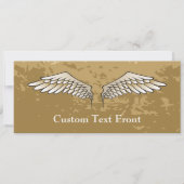 Beige Flügel Einladung (Vorderseite)