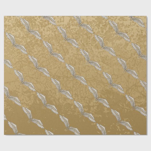 Beige Flügel Geschenkpapier (Flach)