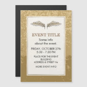 Beige Flügel Magnetkarte (Vorne/Hinten)