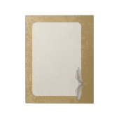 Beige Flügel Notizblock (Rotiert)