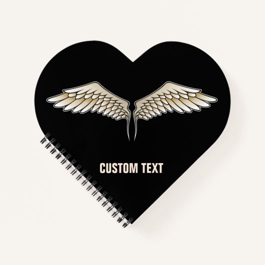 Beige Flügel Notizblock (Vorderseite)