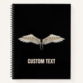 Beige Flügel Notizbuch (Vorderseite)