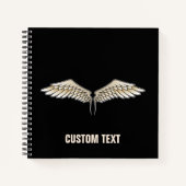 Beige Flügel Notizbuch (Vorderseite)
