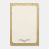 Beige Flügel Post-it Klebezettel (Vorderseite)