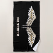 Beige Flügel Strandtuch (Vorderseite)