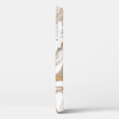 Beige flüssige Marmor, Goldlinienkunst. Case-Mate iPhone Hülle (Rückseite / Links)