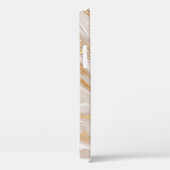 Beige flüssige Marmor, Goldlinienkunst. Case-Mate iPhone Hülle (Rückseite / Rechts)