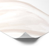 Beige flüssige Marmor, Goldlinienkunst. Poster (Ecke)