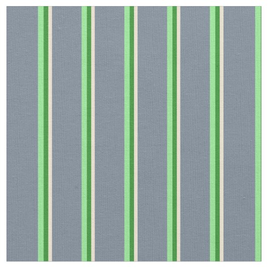 Beige, Forest Green, Light Green & Slate Grau Stoff (Nahaufnahme)