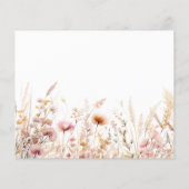 Beige Foto Wildblume Bestätigung Vielen Dank Karte (Rückseite)