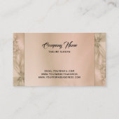 Beige Fraktal Visitenkarte (Rückseite)