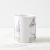 Beige französische Skripte Kronleuchter Paris eiff Kaffeetasse (Mittel)