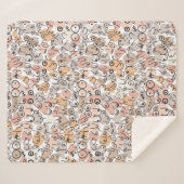 Beige-Frauen-Brust Sherpadecke (Vorderseite (Horizontal))