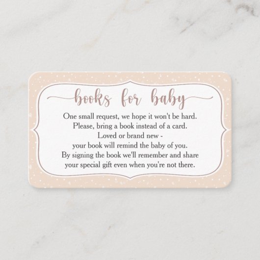 Beige French Elegance Book Request Card Begleitkarte (Vorderseite)