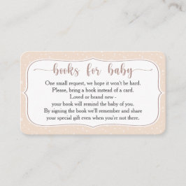 Beige French Elegance Book Request Card Begleitkarte