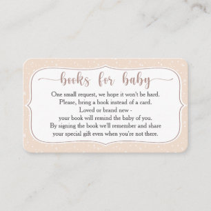 Beige French Elegance Book Request Card Begleitkarte
