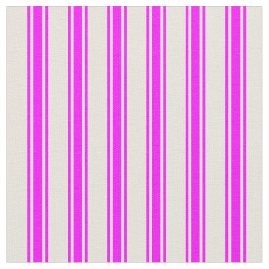 Beige & Fuchsia Liniertes Muster Stoff (Nahaufnahme)