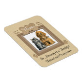 Beige für persönliche Katzen oder Hunde Magnet (Rechte Seite)