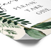 Beige Gastgeschenke Hochzeiten des Botanischen Gar Poster (Ecke)