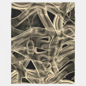 Beige gebogene Bänder, kontrastiert durch geprägte Fleecedecke (Vorderseite)