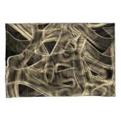 Beige gebogene Bänder, kontrastiert durch geprägte Kissenbezug (Vorderseite-Rechts)