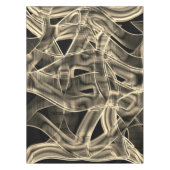 Beige gebogene Bänder, kontrastiert durch geprägte Tischdecke (Vorderseite)