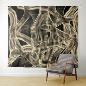 Beige gebogene Bänder, kontrastiert durch geprägte Wandteppich (Beispiel (Horizontal))