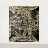 Beige gebogene Bänder, kontrastiert durch geprägte Wandteppich (Vorderseite)