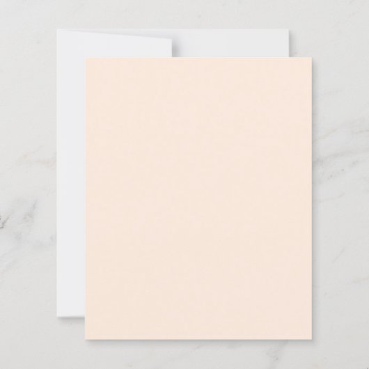 Beige gebrannte orangefarbene Blumen Einladung zur (Rückseite)